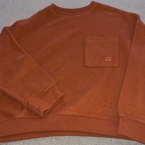 Long Crop Orange Billabong Crewneck